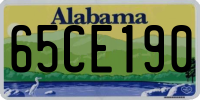 AL license plate 65CE190