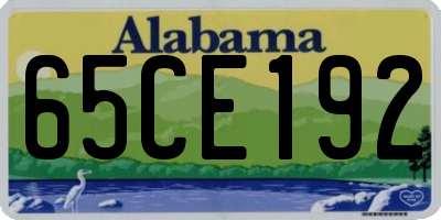 AL license plate 65CE192