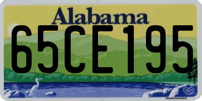 AL license plate 65CE195