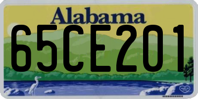 AL license plate 65CE201