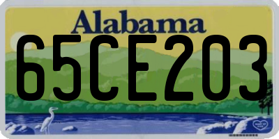 AL license plate 65CE203