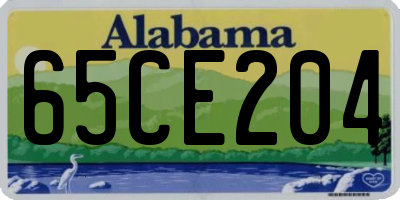 AL license plate 65CE204