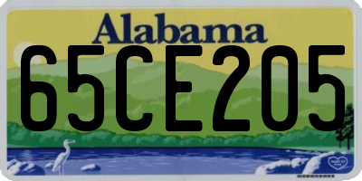 AL license plate 65CE205