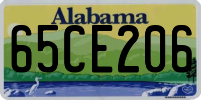 AL license plate 65CE206