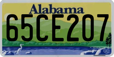 AL license plate 65CE207