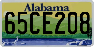 AL license plate 65CE208