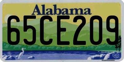 AL license plate 65CE209