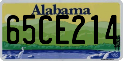 AL license plate 65CE214