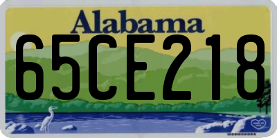 AL license plate 65CE218