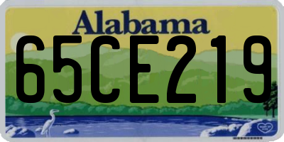 AL license plate 65CE219