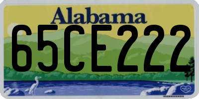 AL license plate 65CE222
