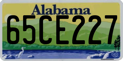AL license plate 65CE227