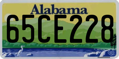 AL license plate 65CE228