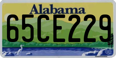 AL license plate 65CE229