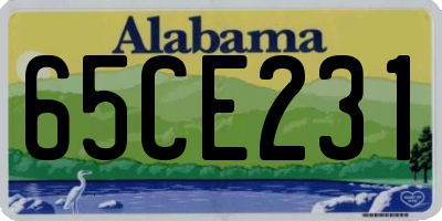 AL license plate 65CE231