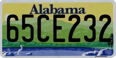 AL license plate 65CE232