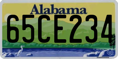 AL license plate 65CE234