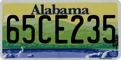 AL license plate 65CE235