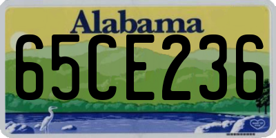 AL license plate 65CE236