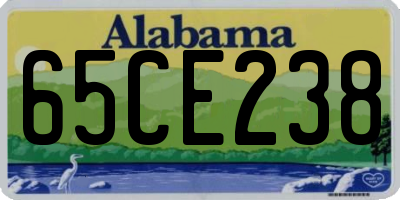 AL license plate 65CE238