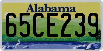 AL license plate 65CE239