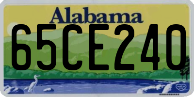 AL license plate 65CE240