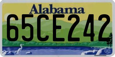 AL license plate 65CE242