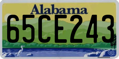 AL license plate 65CE243