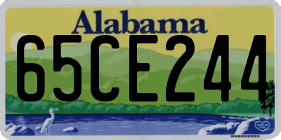 AL license plate 65CE244