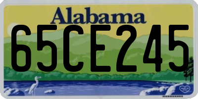 AL license plate 65CE245