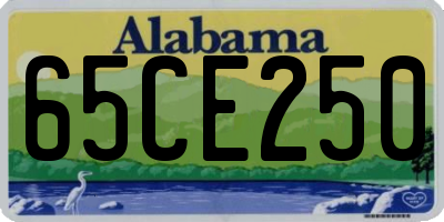 AL license plate 65CE250