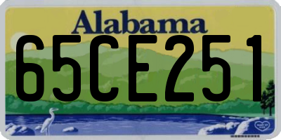 AL license plate 65CE251