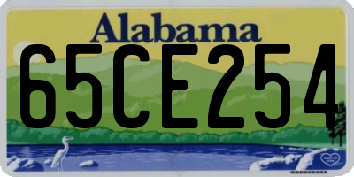 AL license plate 65CE254