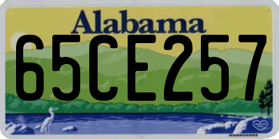 AL license plate 65CE257