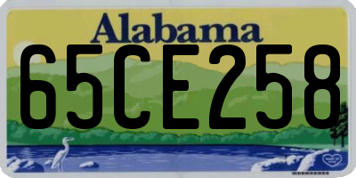 AL license plate 65CE258