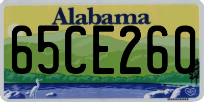 AL license plate 65CE260
