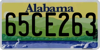 AL license plate 65CE263