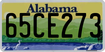 AL license plate 65CE273