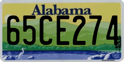 AL license plate 65CE274