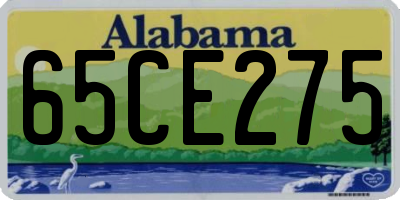 AL license plate 65CE275