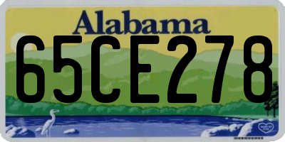 AL license plate 65CE278