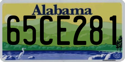 AL license plate 65CE281