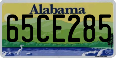 AL license plate 65CE285
