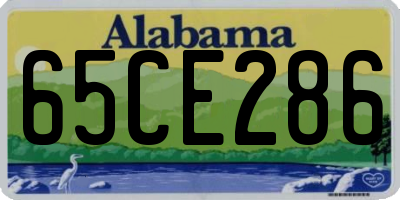 AL license plate 65CE286