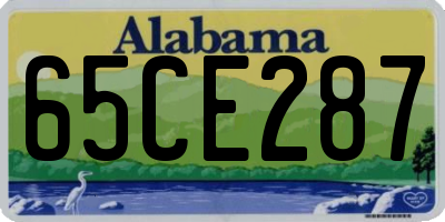 AL license plate 65CE287