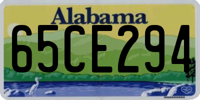 AL license plate 65CE294