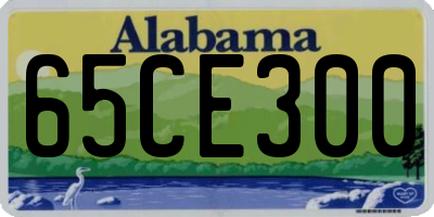 AL license plate 65CE300