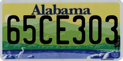 AL license plate 65CE303