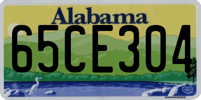 AL license plate 65CE304