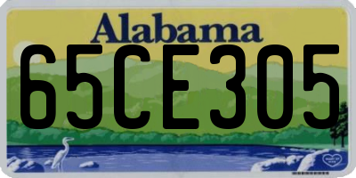 AL license plate 65CE305